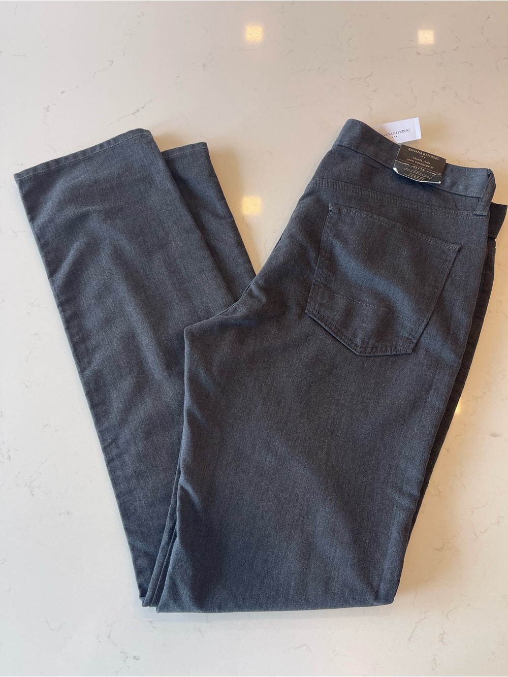 Banana Republic Travel Jean in Charcoal Gray